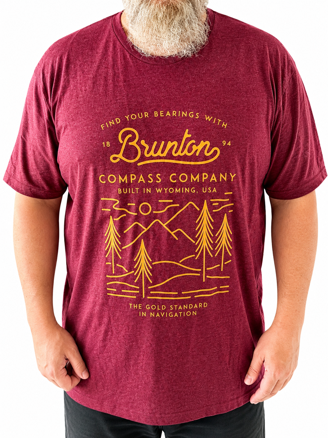 'Brunton Original' Graphic T-Shirt - Heather/Maroon