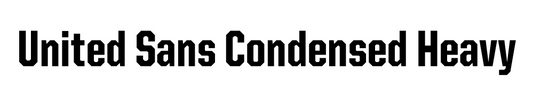 United Sans Condensed Heavy Engraving