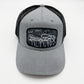 The 'Basalt' Cap - Silver & Black Trucker Hat with Patch