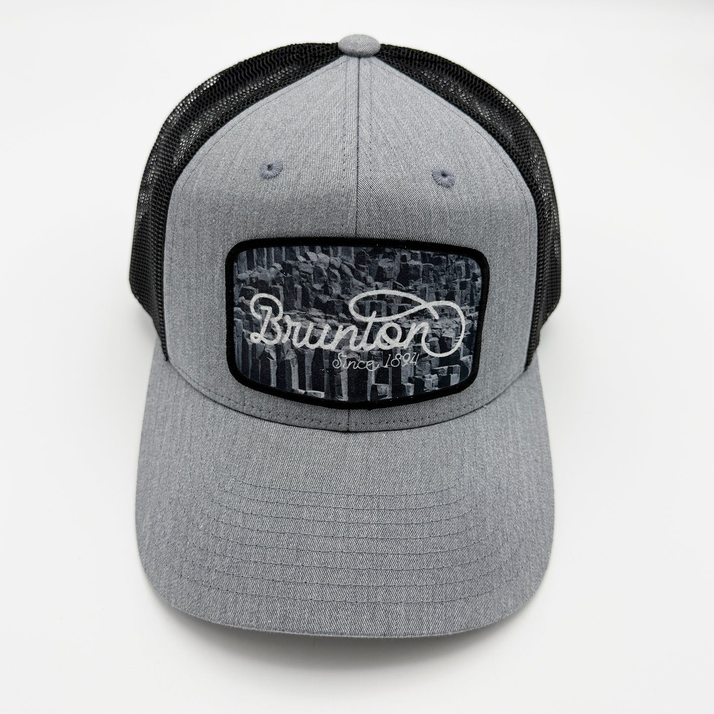 The 'Basalt' Cap - Silver & Black Trucker Hat with Patch