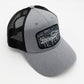 The 'Basalt' Cap - Silver & Black Trucker Hat with Patch