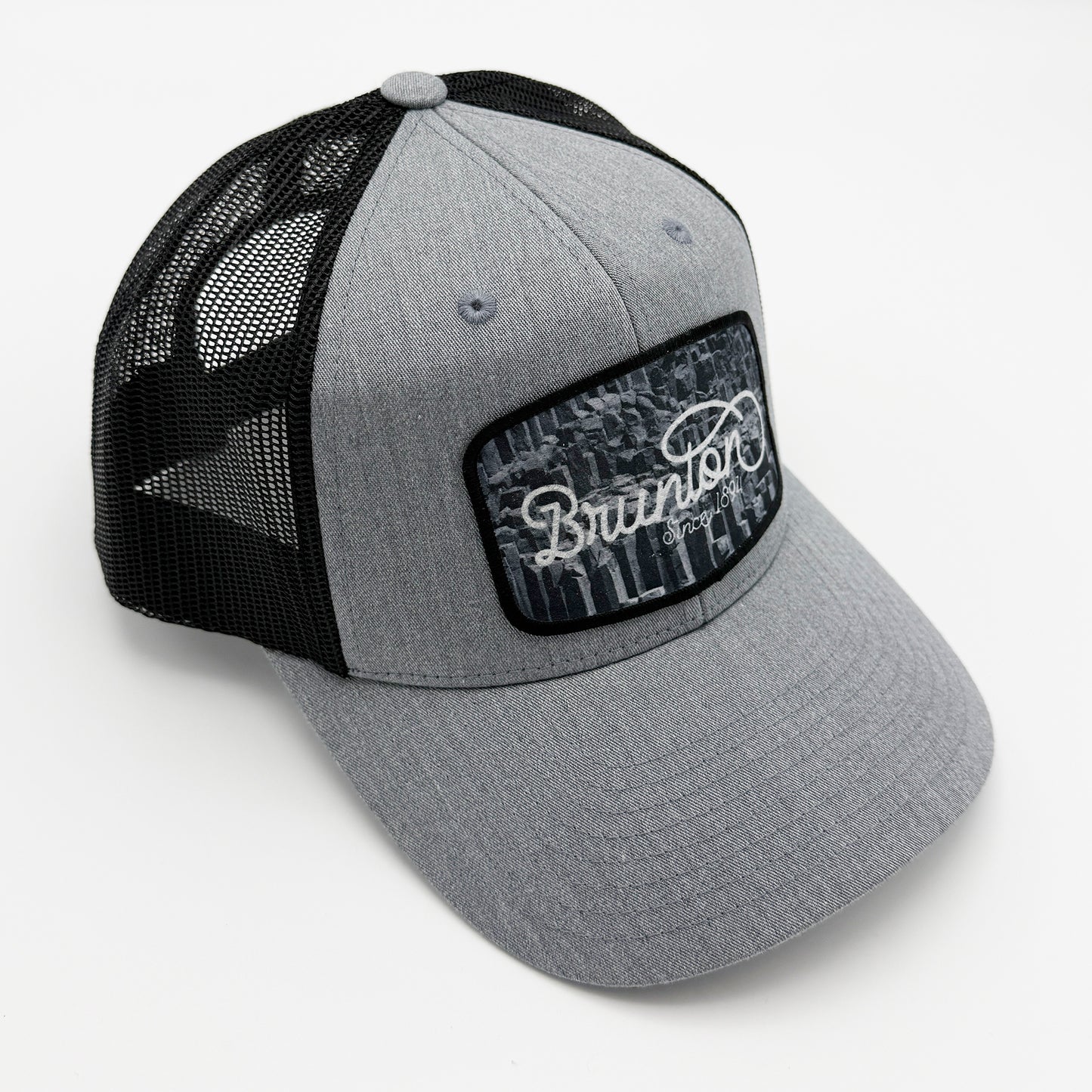 The 'Basalt' Cap - Silver & Black Trucker Hat with Patch