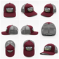 The 'Bonneville' Cap - Maroon and Silver Trucker Hat with Patch