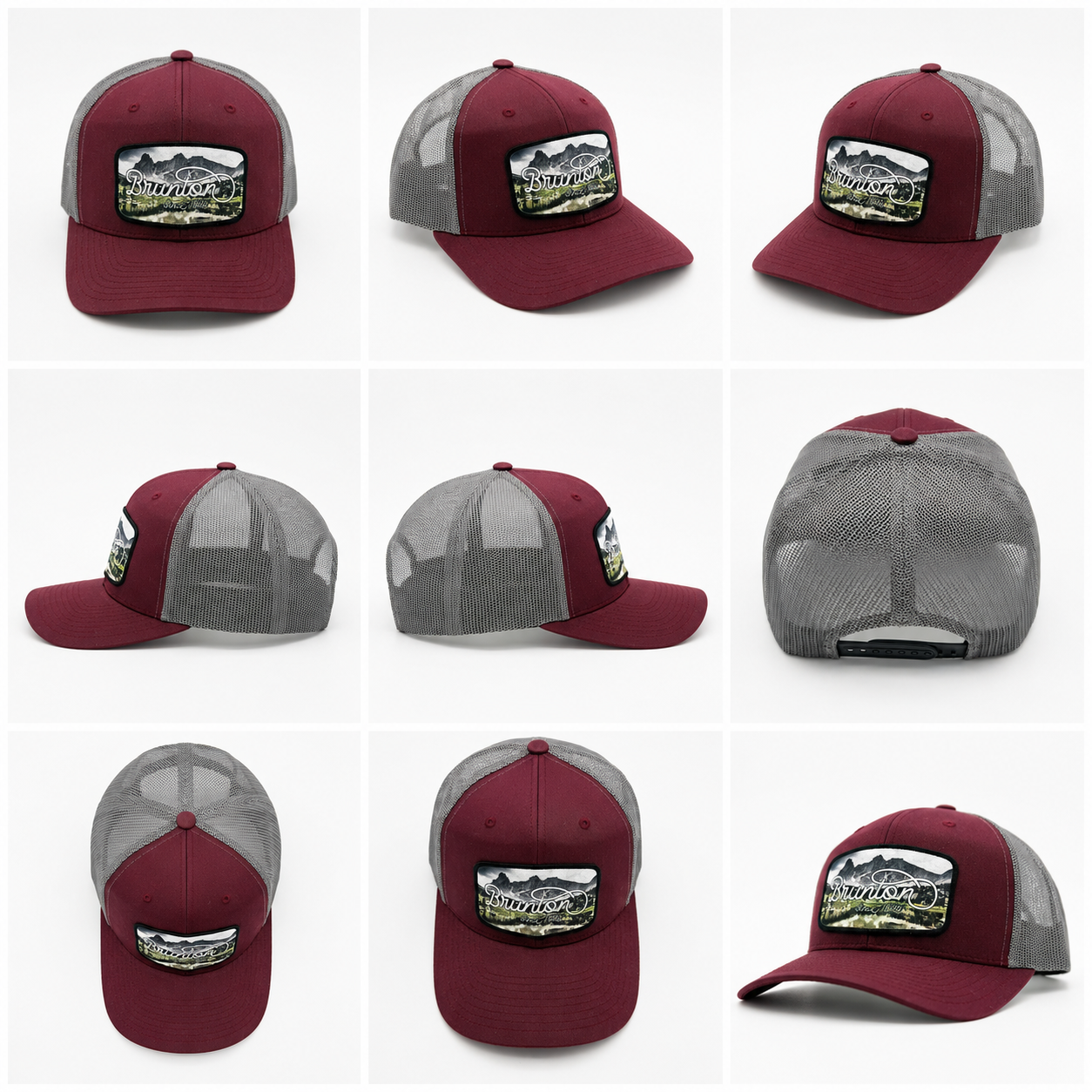 The 'Bonneville' Cap - Maroon and Silver Trucker Hat with Patch