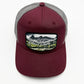 The 'Bonneville' Cap - Maroon and Silver Trucker Hat with Patch