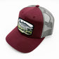The 'Bonneville' Cap - Maroon and Silver Trucker Hat with Patch