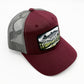 The 'Bonneville' Cap - Maroon and Silver Trucker Hat with Patch