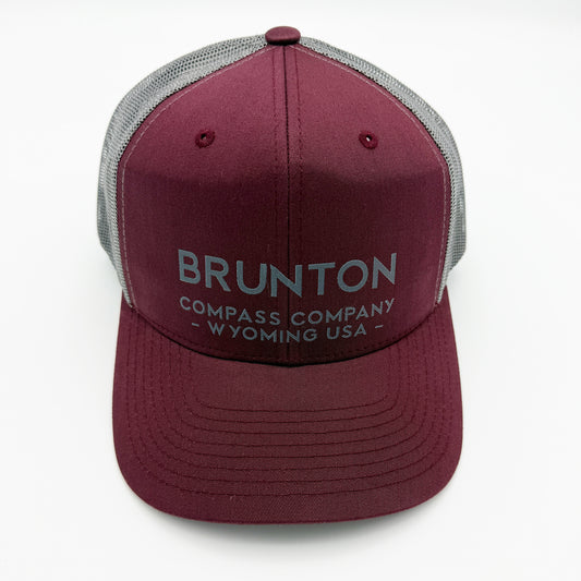 The 'Jasper' Cap - Maroon and Silver Printed Trucker Hat