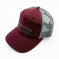 The 'Jasper' Cap - Maroon and Silver Printed Trucker Hat