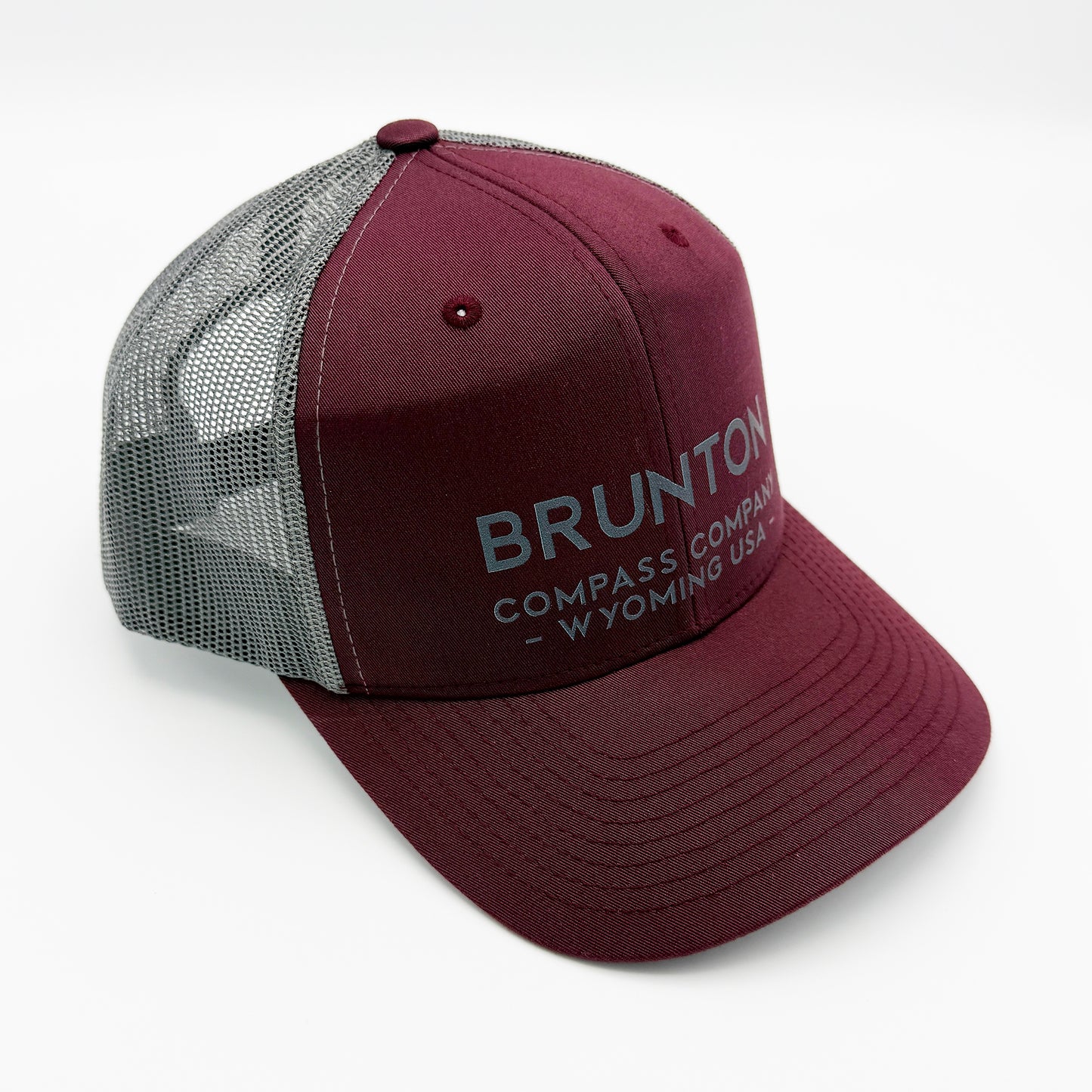 The 'Jasper' Cap - Maroon and Silver Printed Trucker Hat