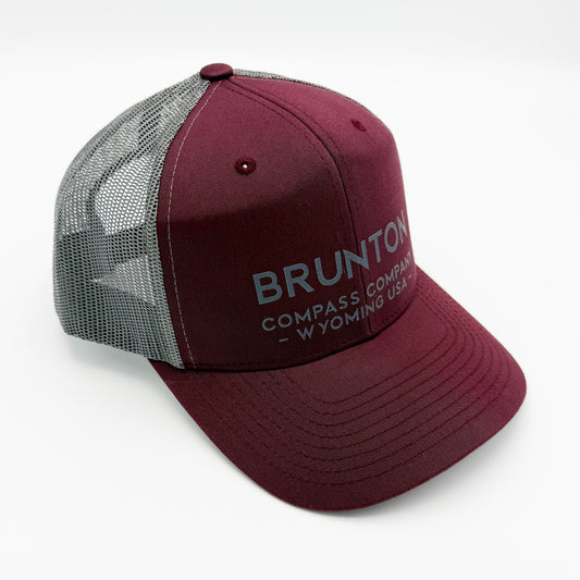 The 'Jasper' Cap - Maroon and Silver Printed Trucker Hat