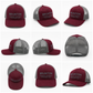 The 'Jasper' Cap - Maroon and Silver Printed Trucker Hat