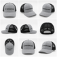 The 'Mica' Cap - Silver & Black Printed Trucker Hat