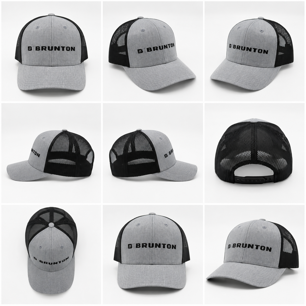 The 'Mica' Cap - Silver & Black Printed Trucker Hat