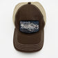 The 'Schist' Cap - Brown & Tan Meshback Hat with Patch