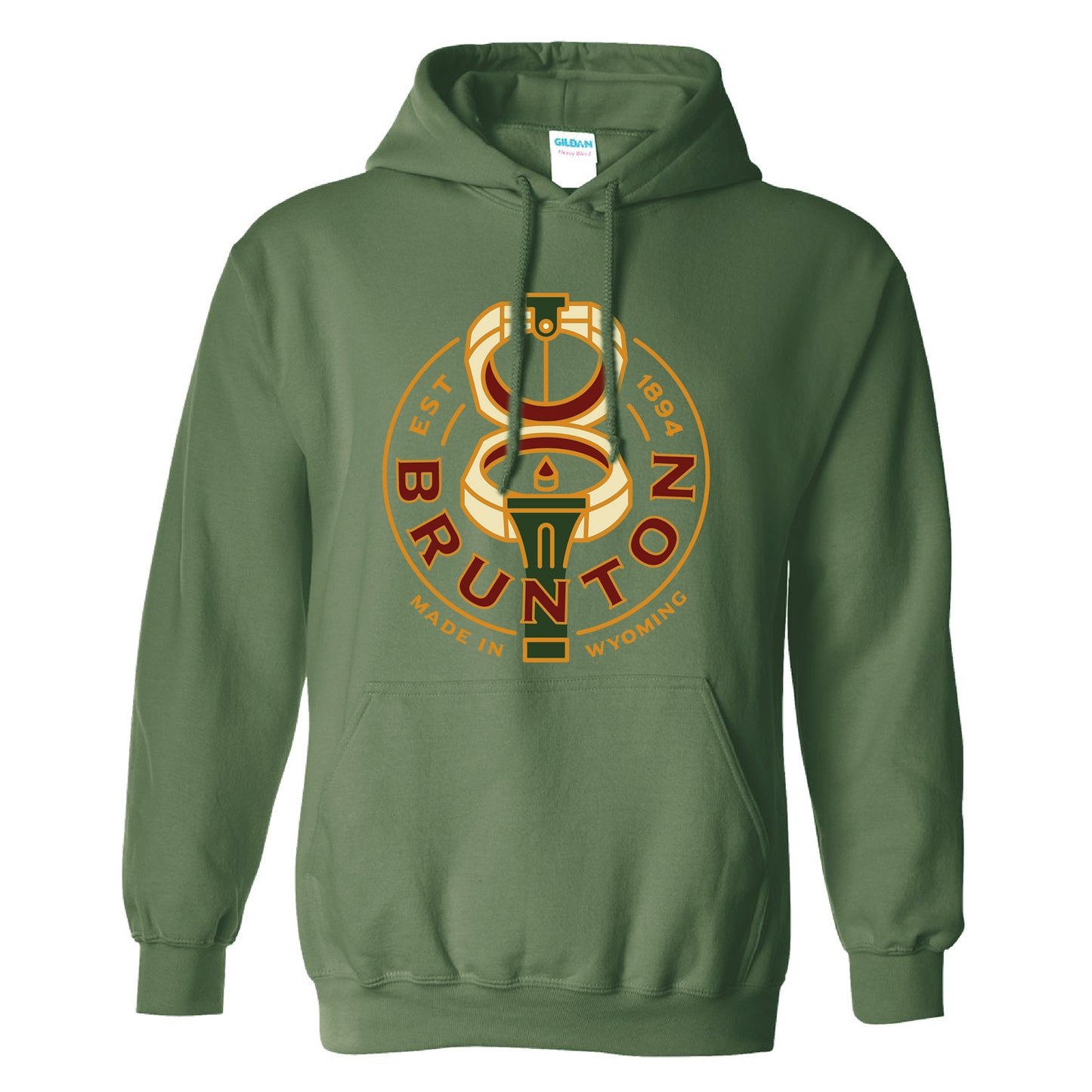 '1894 Transit' Midweight Pullover Hoodie - Olive Green