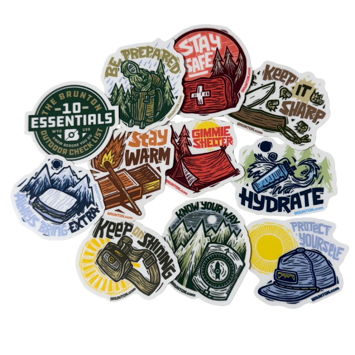 Brunton 10 Essentials Checklist & Sticker Kit