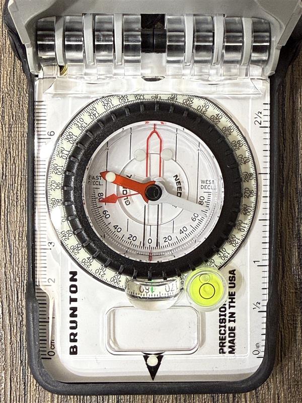 Mils Compass Layout TRUARC™ 20 DEGREES-MILS GLOW COMPASS – Brunton