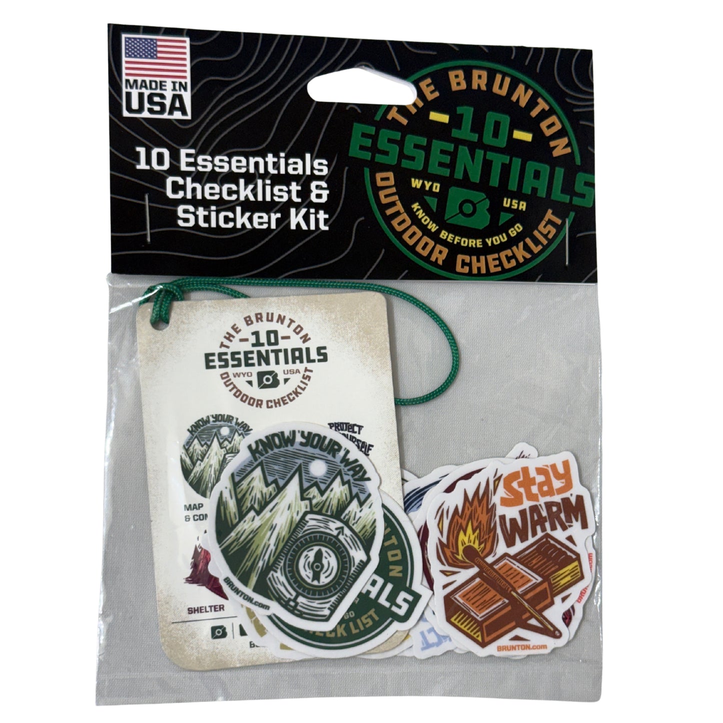 Brunton 10 Essentials Checklist & Sticker Kit
